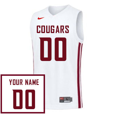 Custom Washington State Cougars Name And Number College Basketball Jersey Stitched-White - Click Image to Close